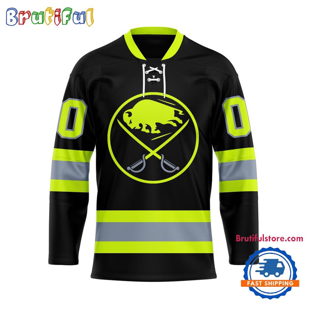 NHL Buffalo Sabres Honoring Firefighters Lace Hockey Jersey