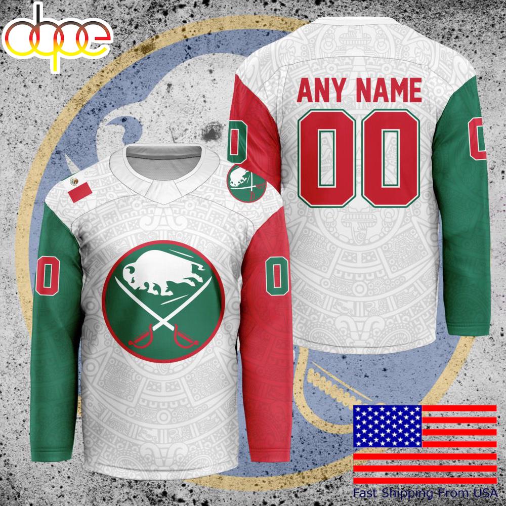 NHL Buffalo Sabres Mexican Heritage Custom Hockey Jersey