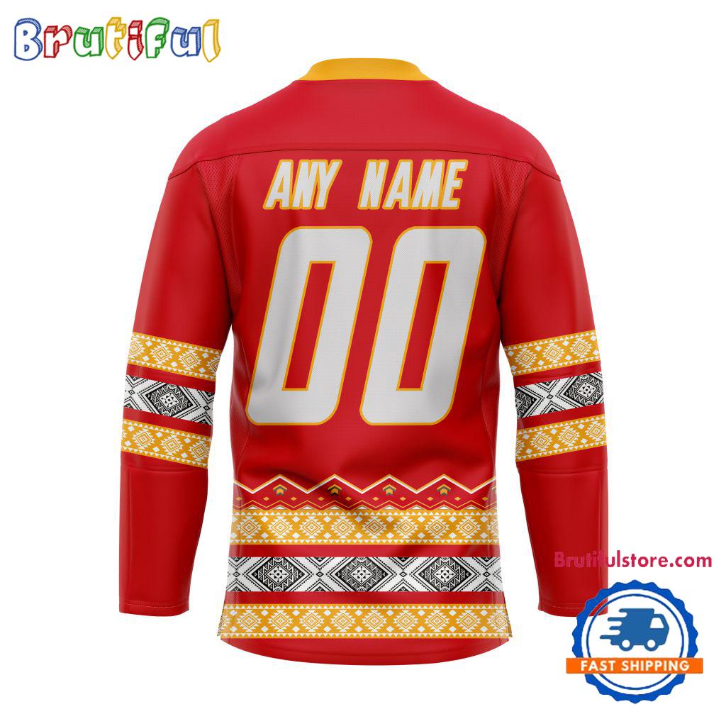 NHL Calgary Flames Personalized Native American Hockey Jersey