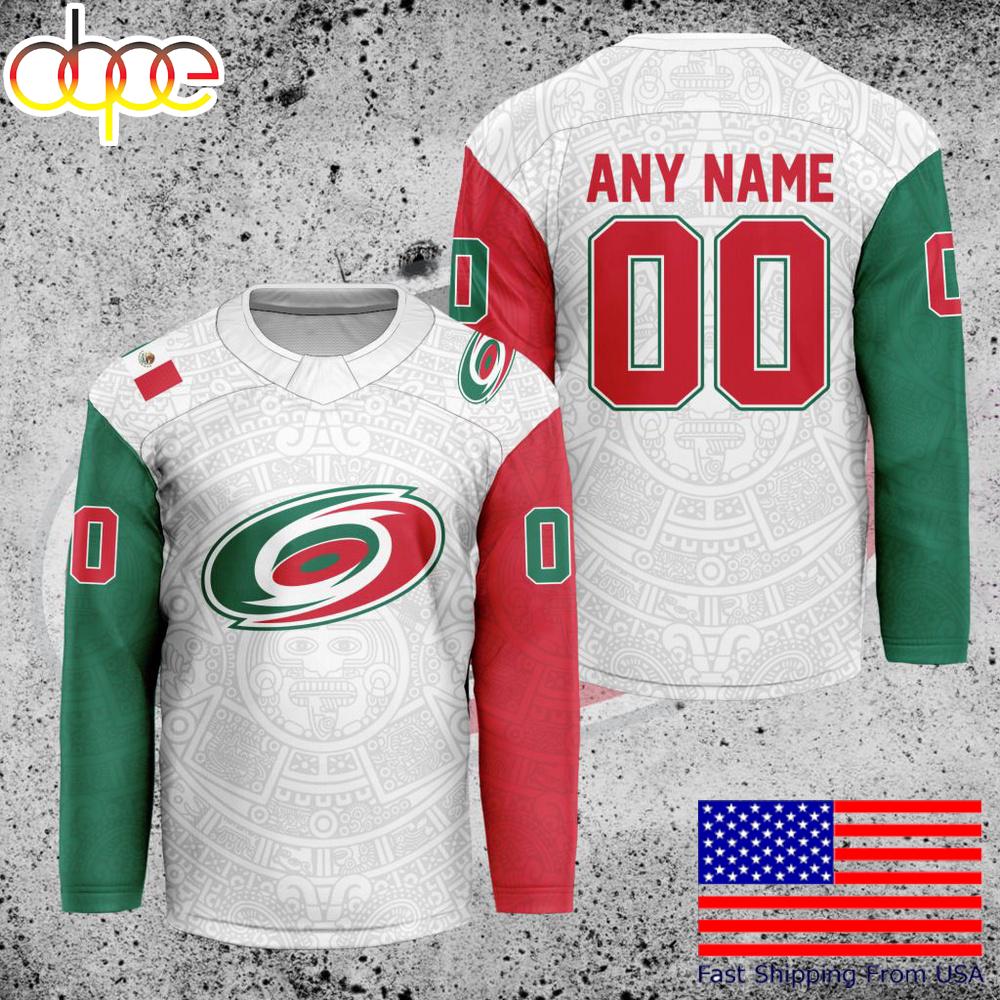 NHL Carolina Hurricanes Mexican Heritage Custom Hockey Jersey
