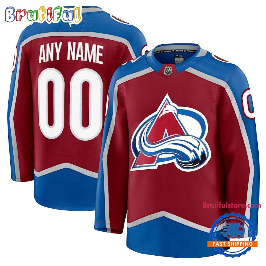 NHL Colorado Avalanche Home Premium Custom Hockey Jersey