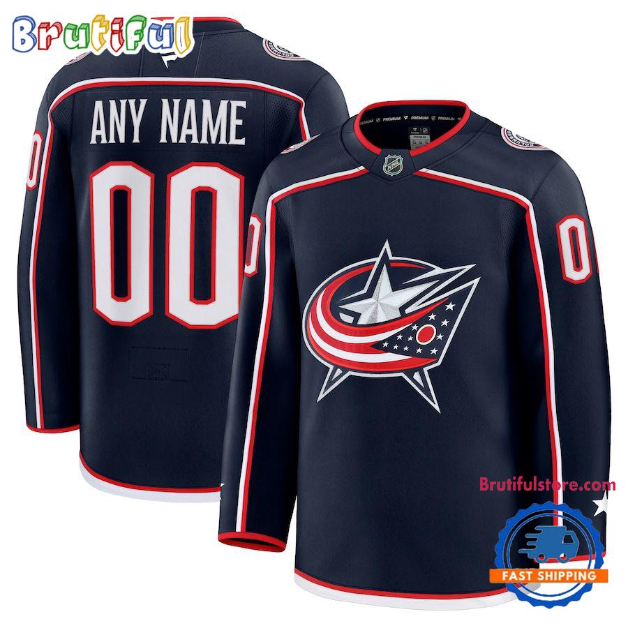 NHL Columbus Blue Jackets Home Premium Custom Hockey Jersey