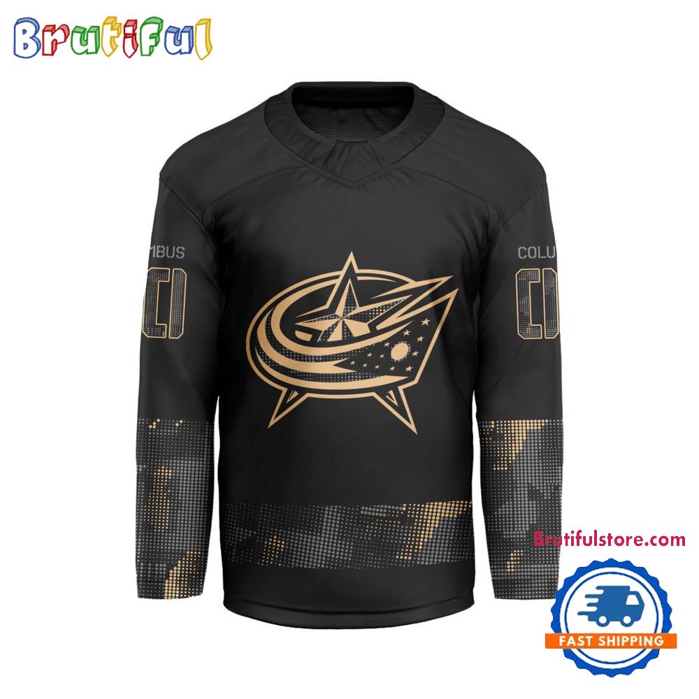 NHL Columbus Blue Jackets Military Appreciation Design Hockey Jersey