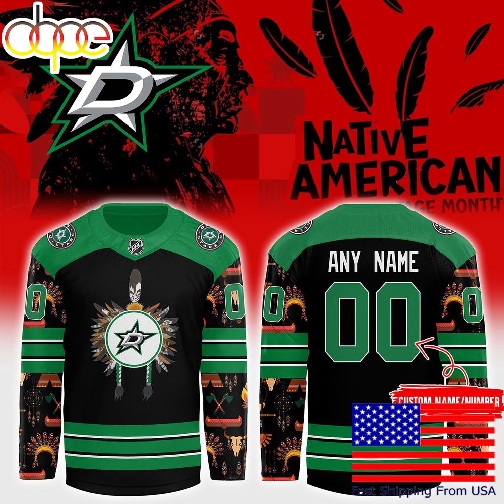NHL Dallas Stars Native American Heritage Month Premium Limited Custom Hockey Jersey