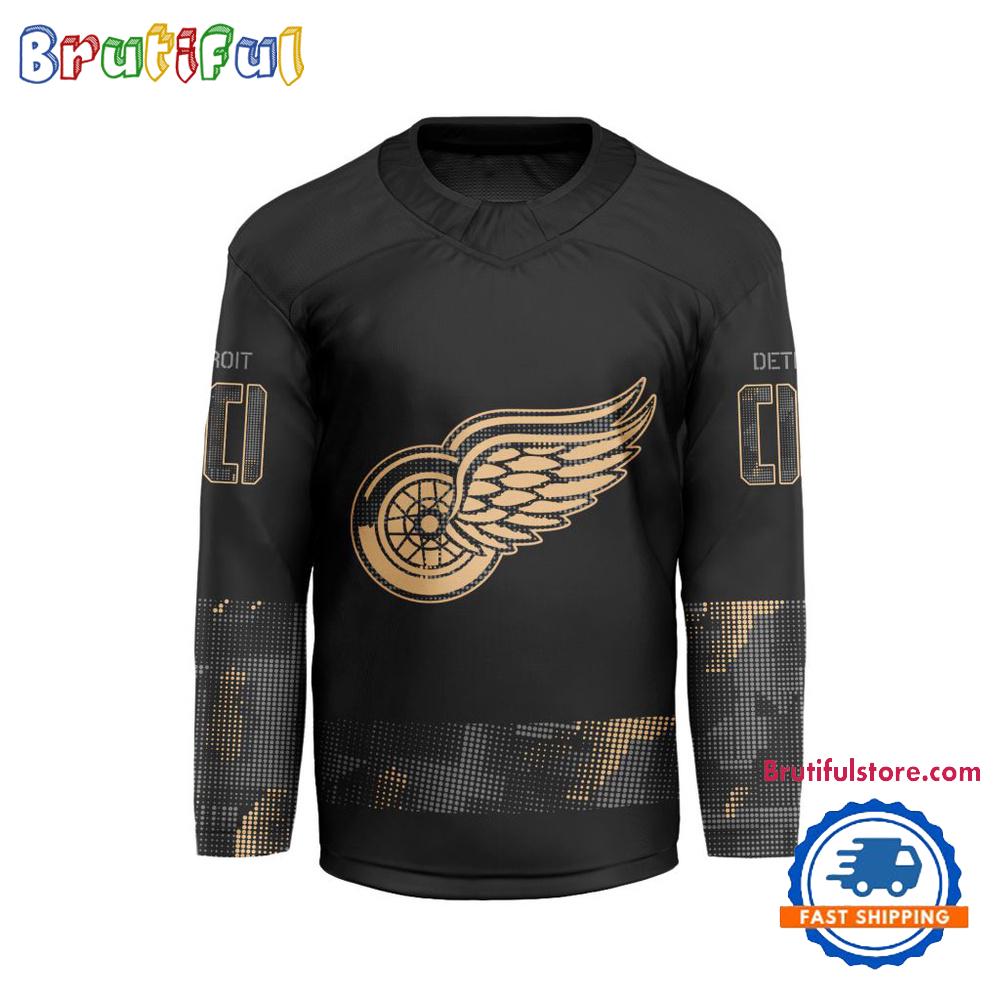 NHL Detroit Red Wings Military Appreciation Design Hockey Jersey