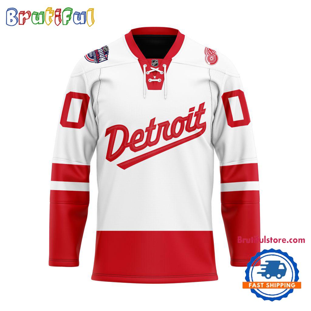 NHL Detroit Red Wings Personalized 2025 Stadium Series Lace Hockey Jersey