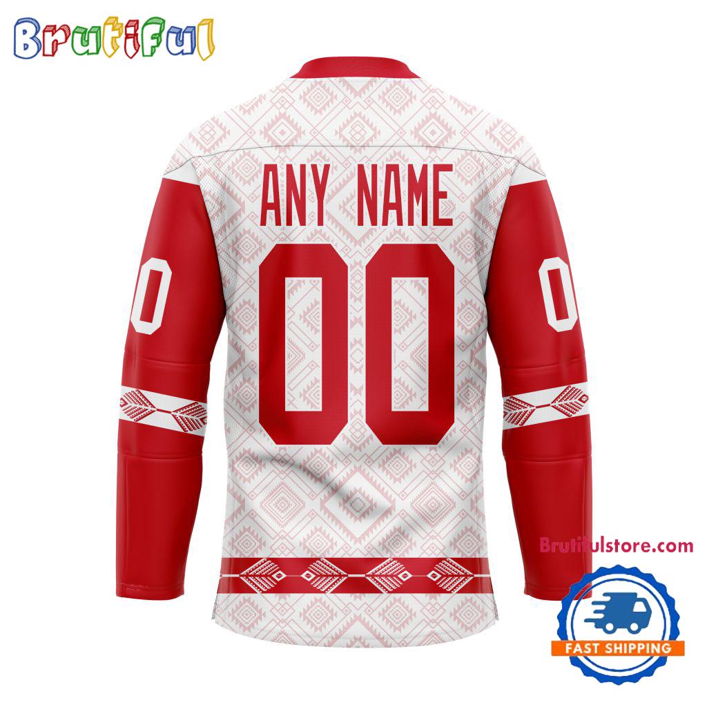 NHL Detroit Red Wings Personalized Native American Hockey Jersey