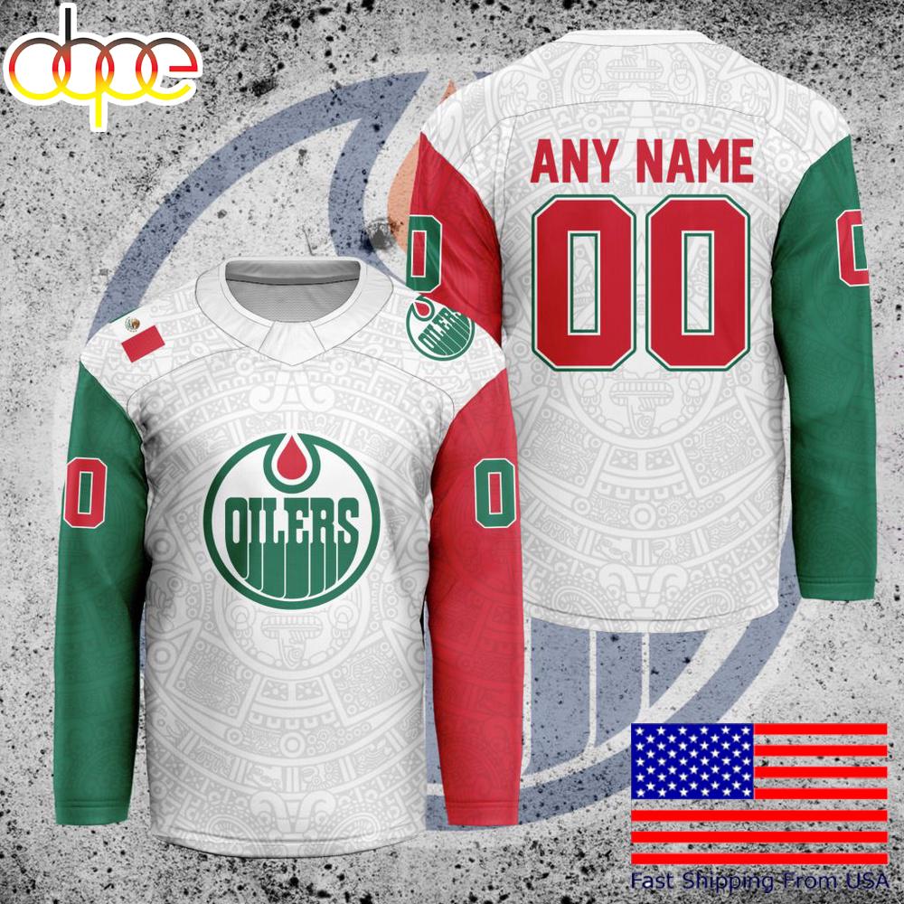NHL Edmonton Oilers Mexican Heritage Custom Hockey Jersey