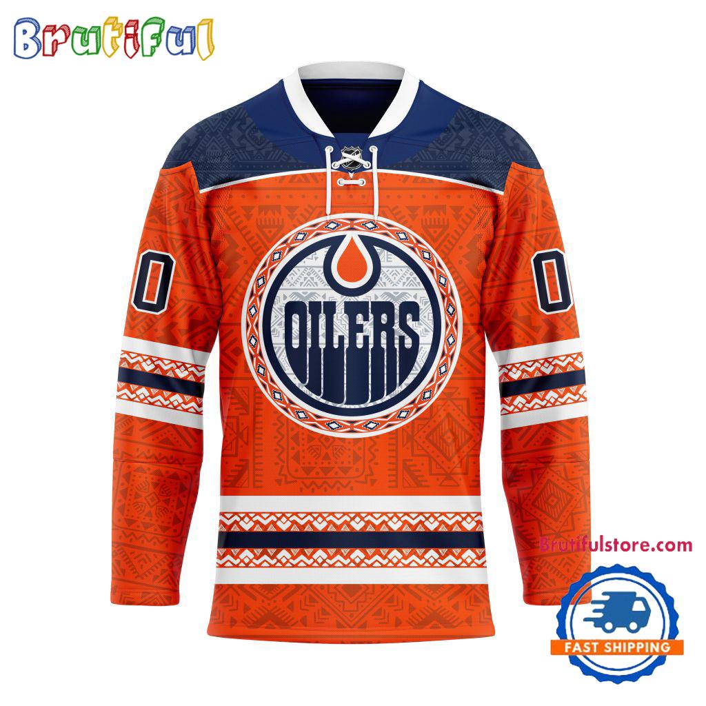 NHL Edmonton Oilers Personalized Native American Hockey Jersey