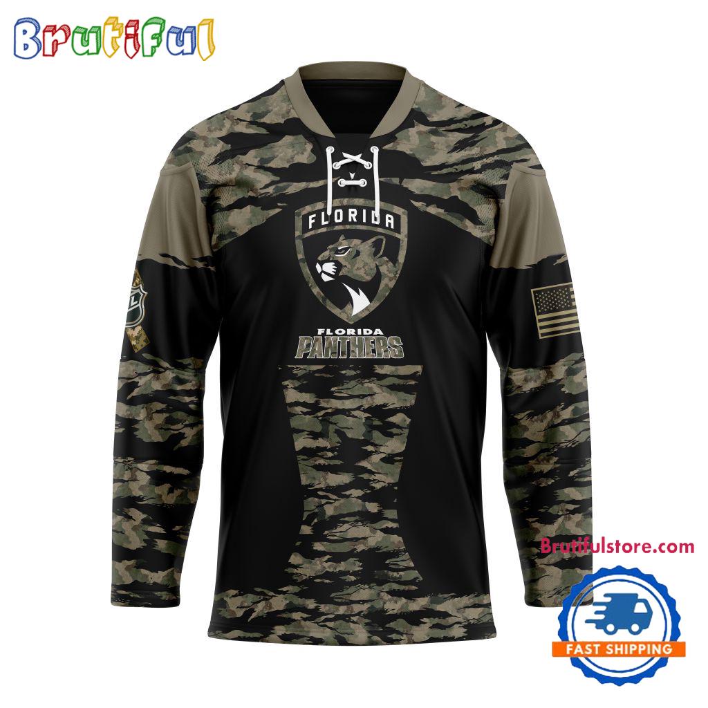 NHL Florida Panthers Custom Honoring Veterans Camo Hockey Jersey