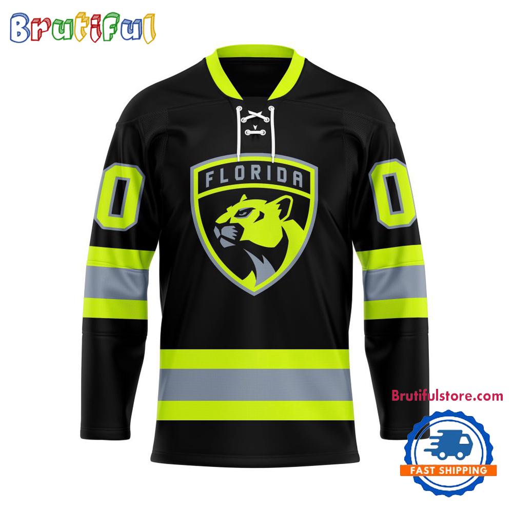 NHL Florida Panthers Honoring Firefighters Lace Hockey Jersey