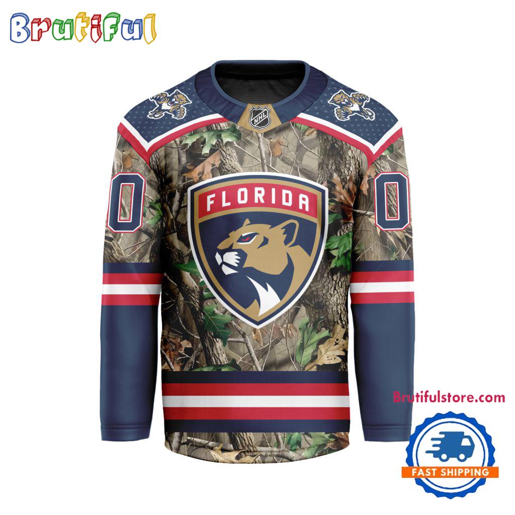 NHL Florida Panthers Special Realtree Camo Hunting Hockey Jersey