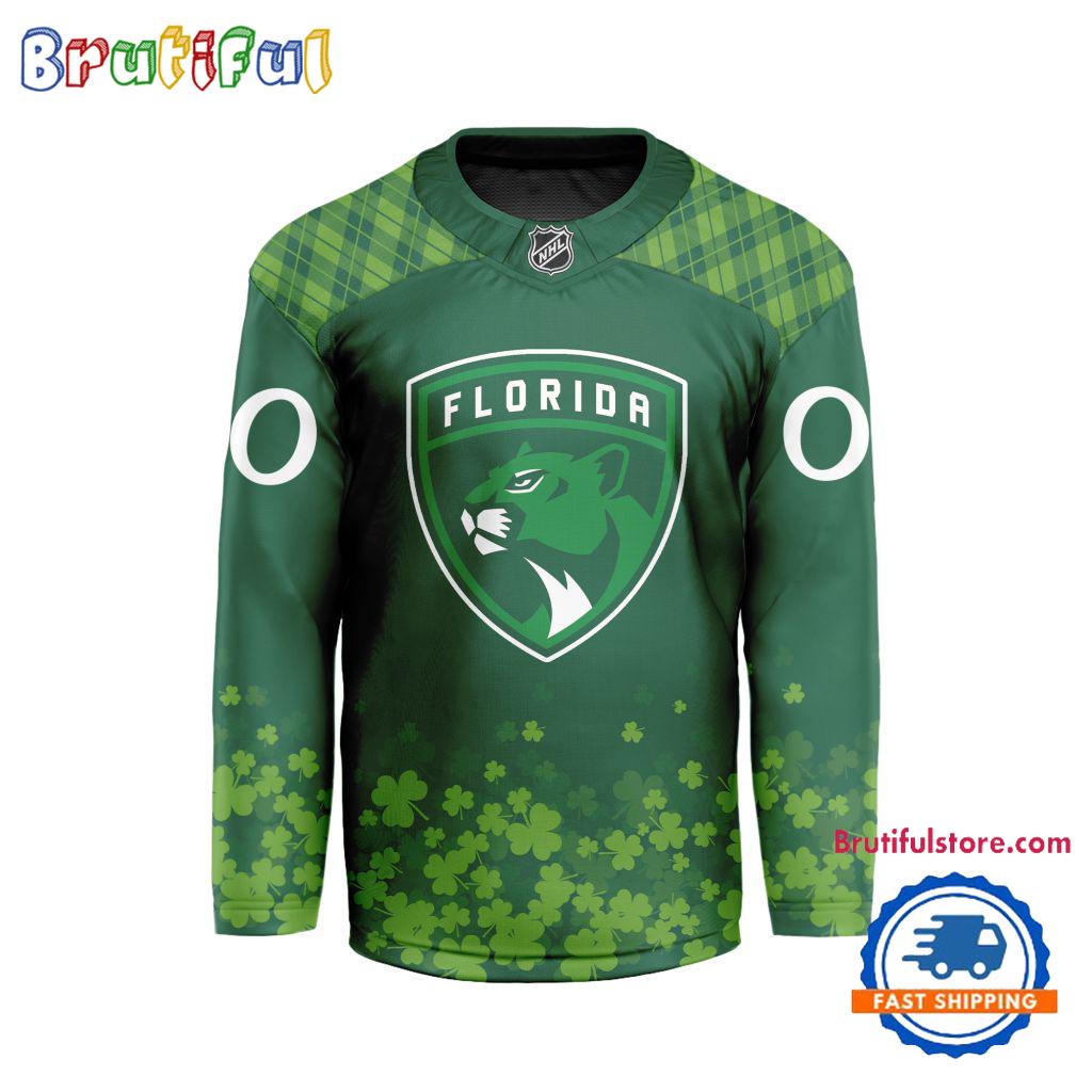 NHL Florida Panthers St.Patrick's Day New Design Hockey Jersey, NHL Patricks Day Jersey