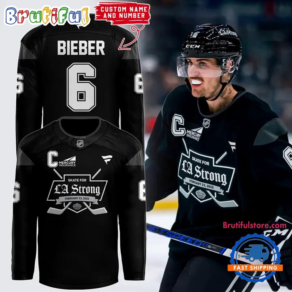 NHL Los Angeles Kings Special LA Strong 2025 Black Hockey Jersey