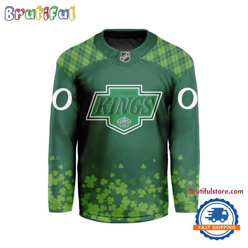 NHL Los Angeles Kings St.Patrick's Day New Design Hockey Jersey, NHL Patricks Day Jersey
