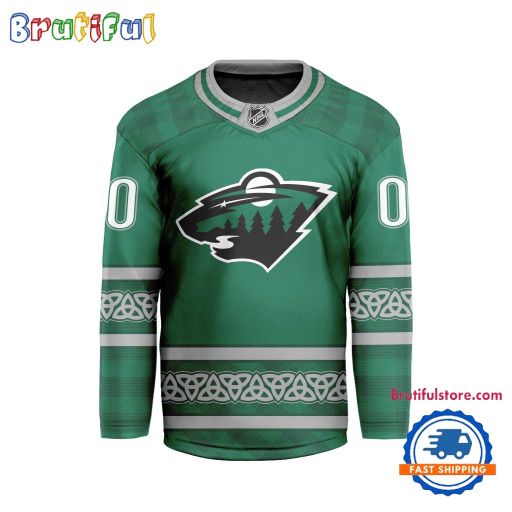 NHL Minnesota Wild For St.Patrick's Day Limited New Hockey Jersey