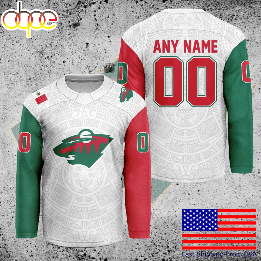 NHL Minnesota Wild Mexican Heritage Custom Hockey Jersey