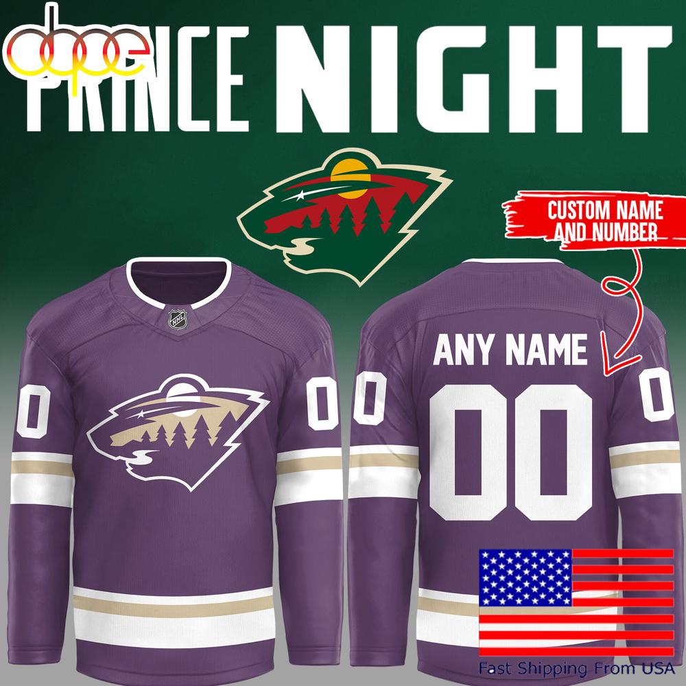 NHL Minnesota Wild Prince Night 2025 Custom Hockey Jersey