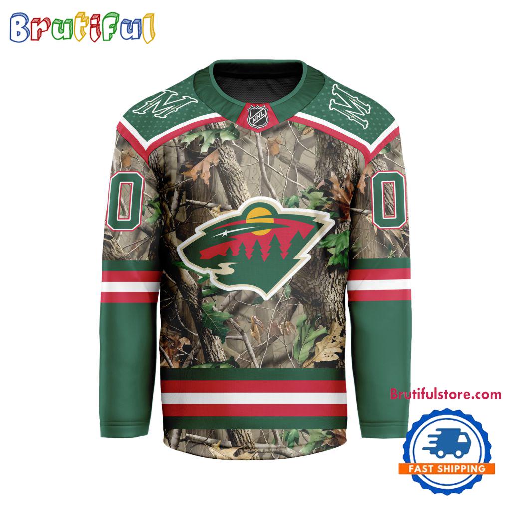 NHL Minnesota Wild Special Realtree Camo Hunting Hockey Jersey