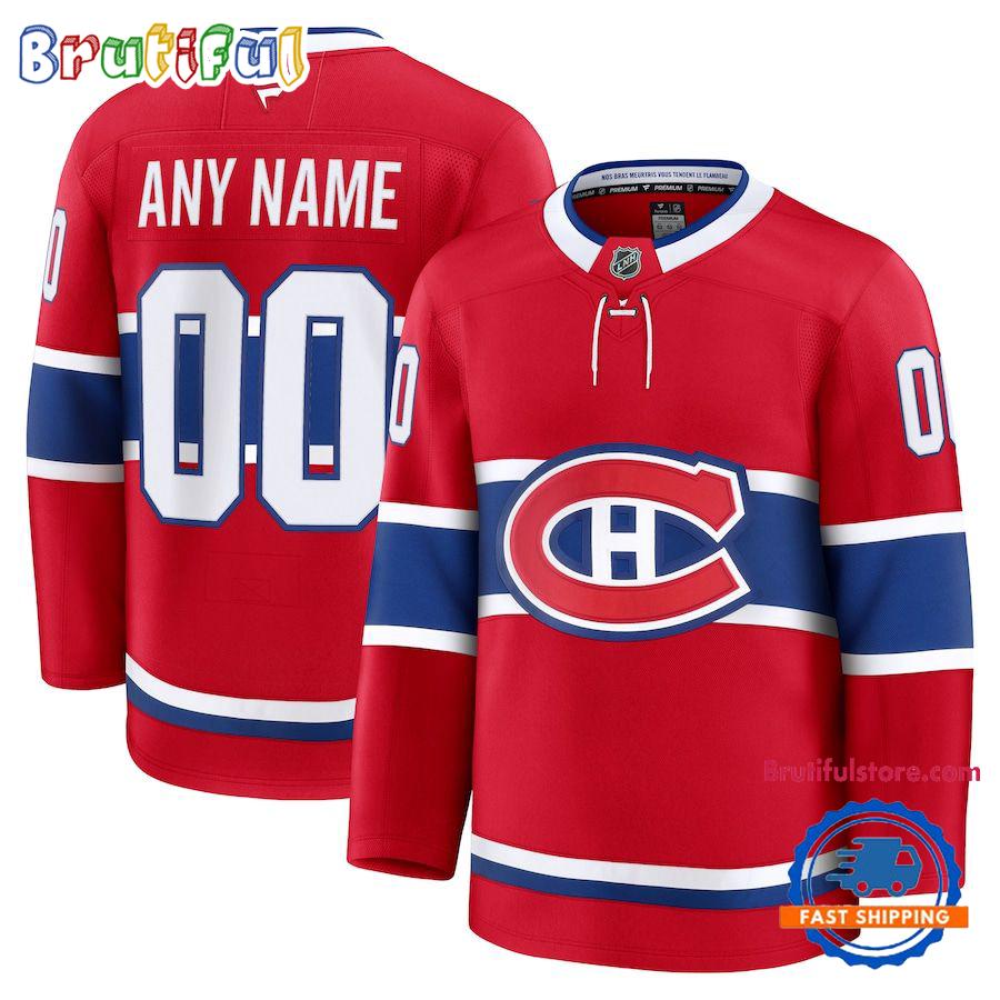 NHL Montreal Canadiens Home Premium Custom Hockey Jersey