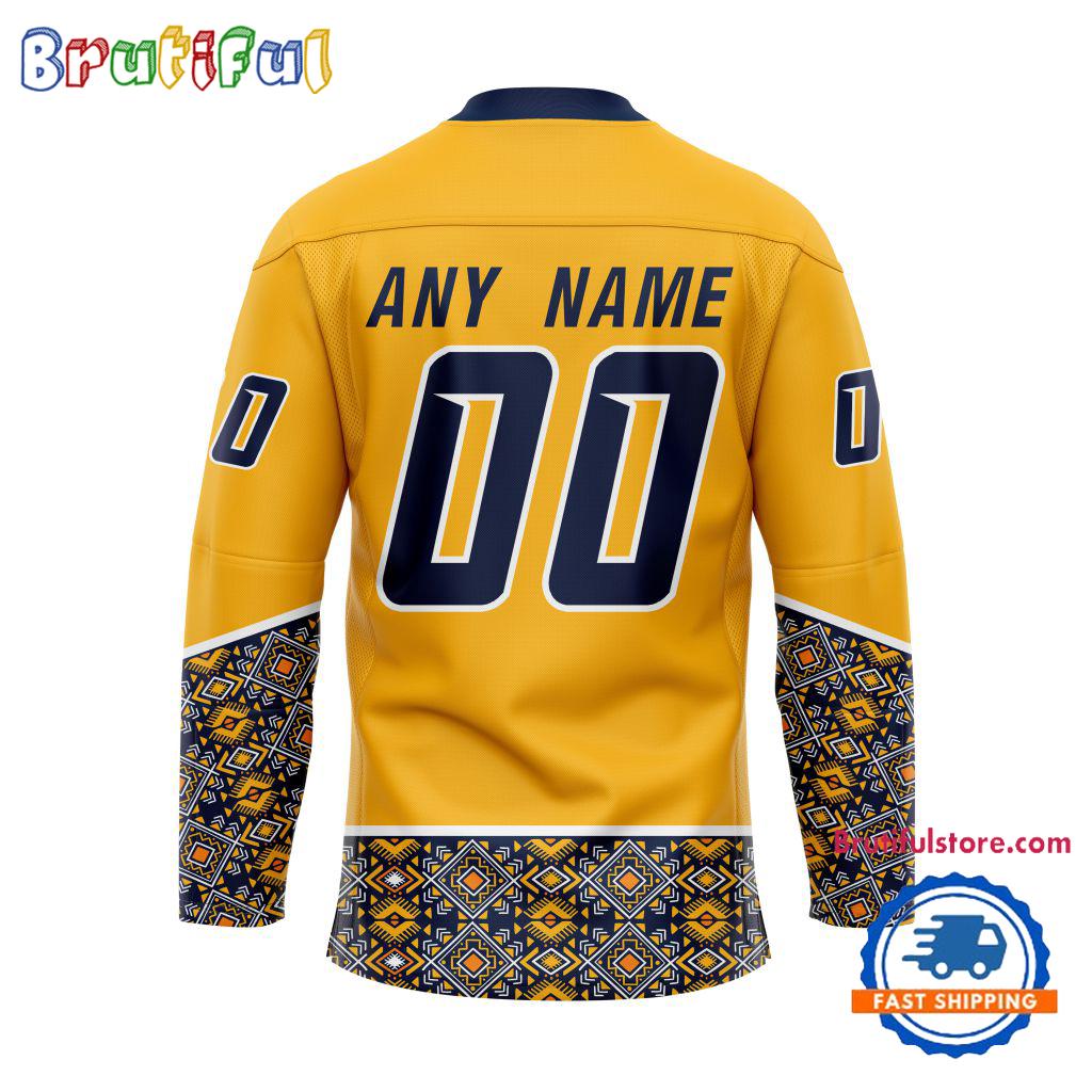 NHL Nashville Predators Personalized Native American Hockey Jersey