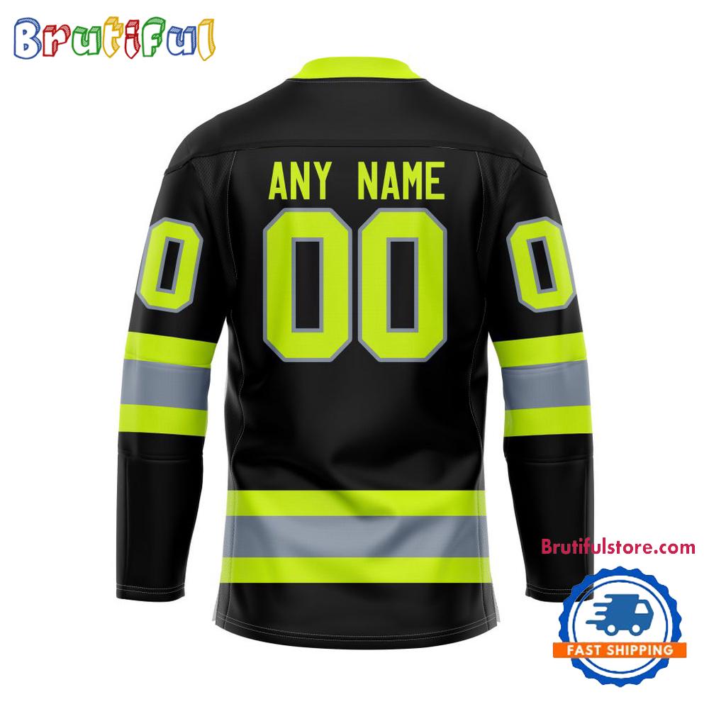 NHL New Jersey Devils Honoring Firefighters Lace Hockey Jersey
