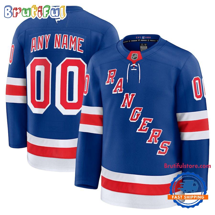 NHL New York Rangers Home Premium Custom Hockey Jersey