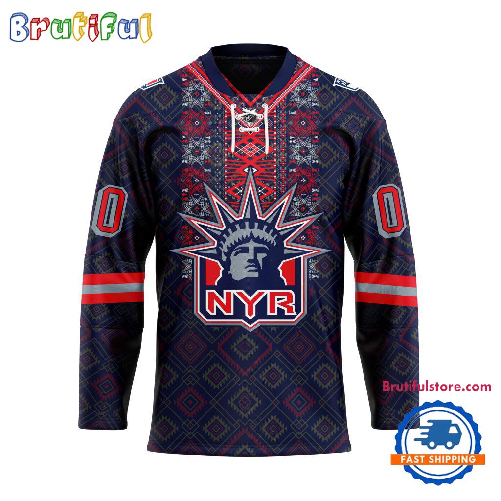 NHL New York Rangers Personalized Native American Hockey Jersey