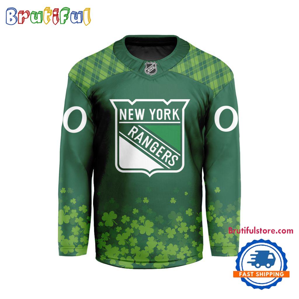 NHL New York Rangers St.Patrick's Day New Design Hockey Jersey, NHL Patricks Day Jersey