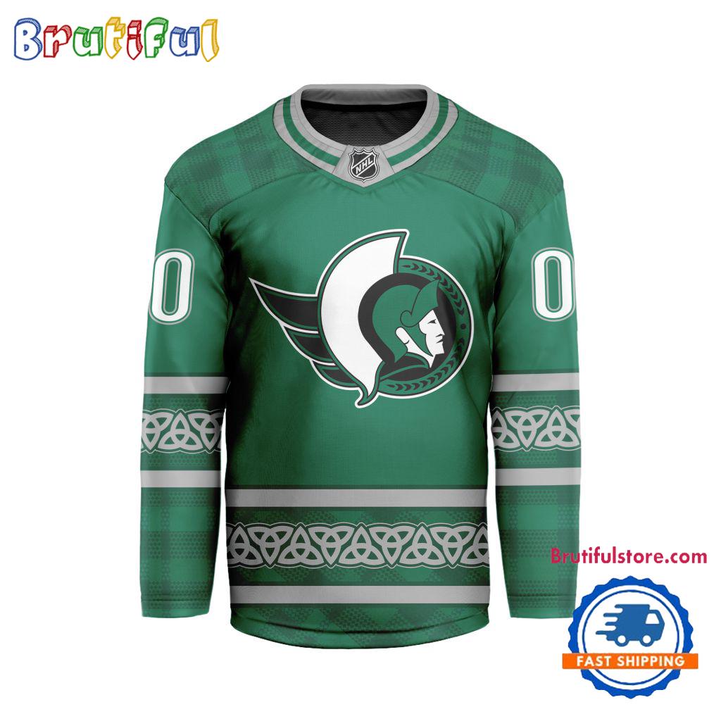 NHL Ottawa Senators For St.Patrick's Day Limited New Hockey Jersey
