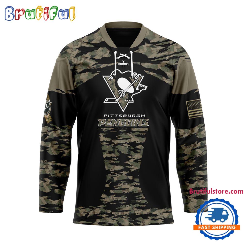 NHL Pittsburgh Penguins Custom Honoring Veterans Camo Hockey Jersey