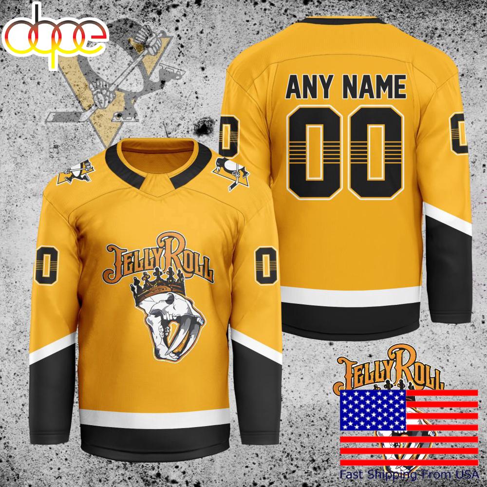 NHL Pittsburgh Penguins Jelly Roll Custom Hockey Jersey