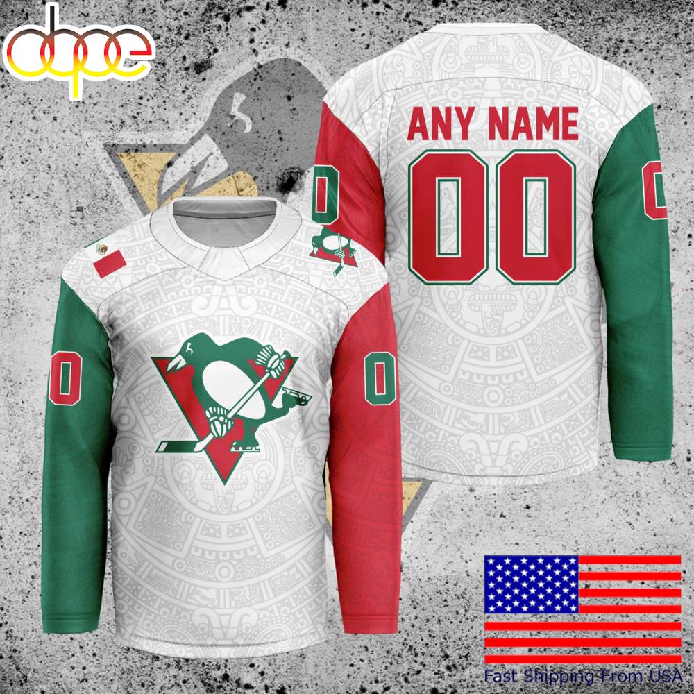 NHL Pittsburgh Penguins Mexican Heritage Custom Hockey Jersey