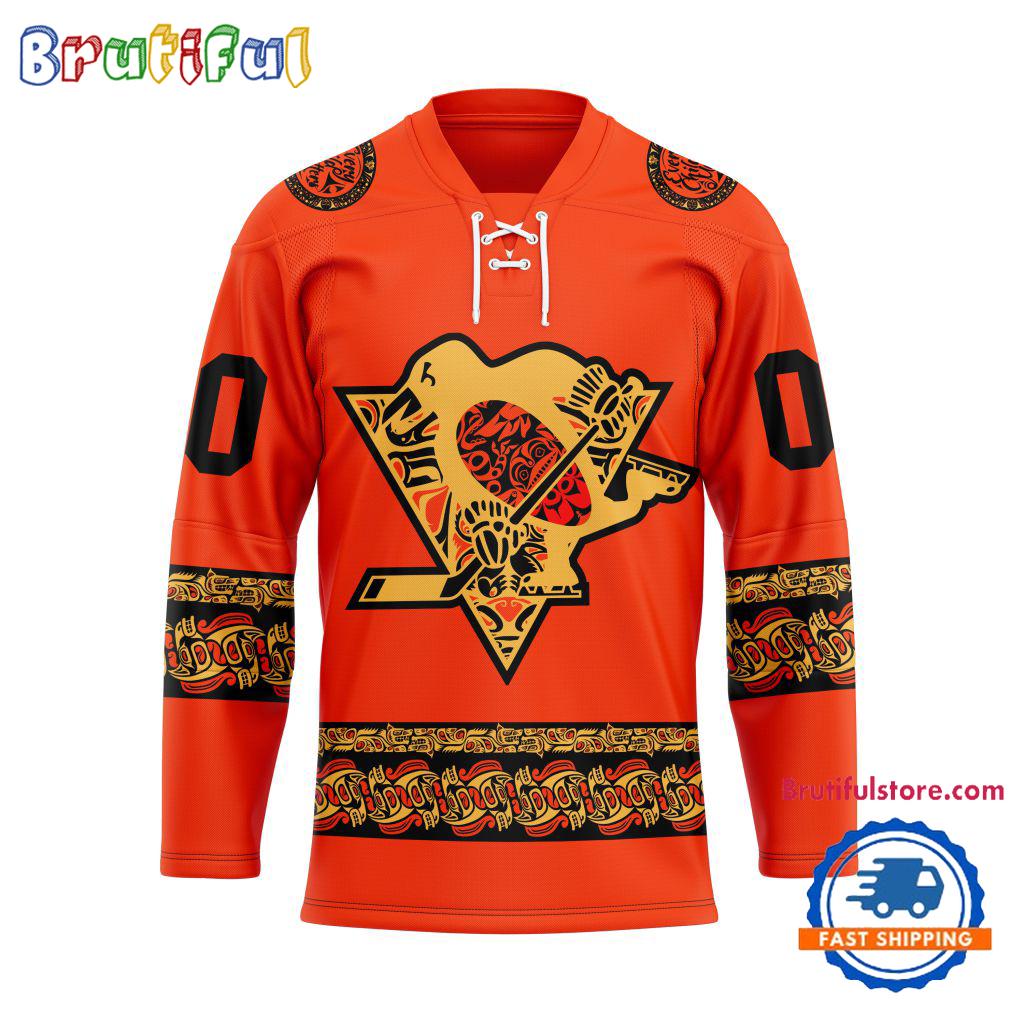 NHL Pittsburgh Penguins National Day For Truth And Reconciliation Design Hockey Jersey, Sport Jersey Shirt
