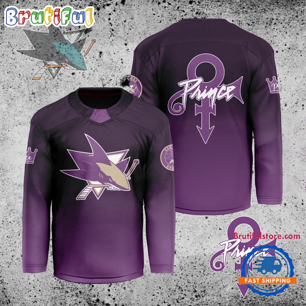 NHL San Jose Sharks Personalized Prince Night Hockey Jersey