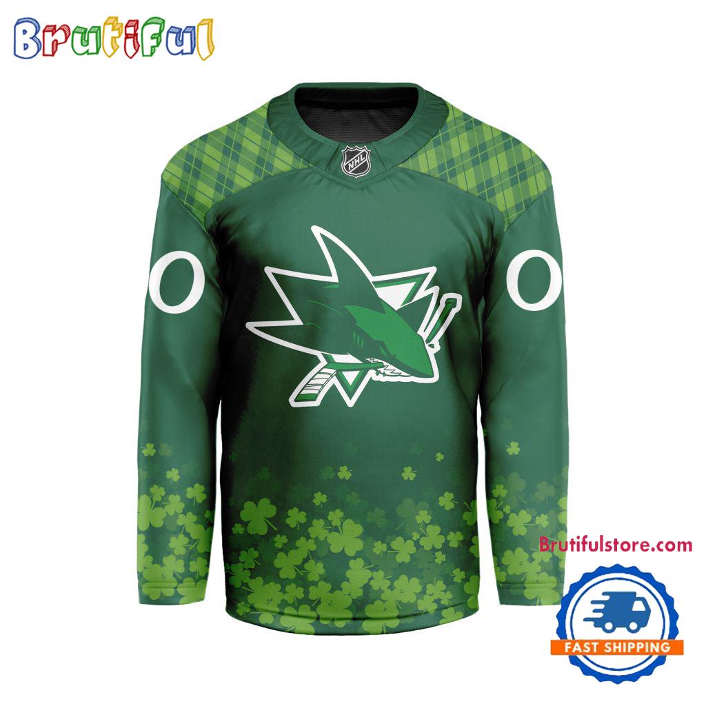 NHL San Jose Sharks St.Patrick's Day New Design Hockey Jersey, NHL Patricks Day Jersey