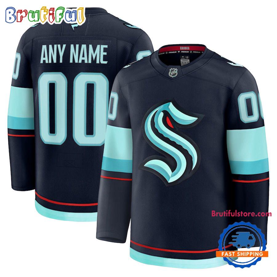NHL Seattle Kraken Home Premium Custom Hockey Jersey