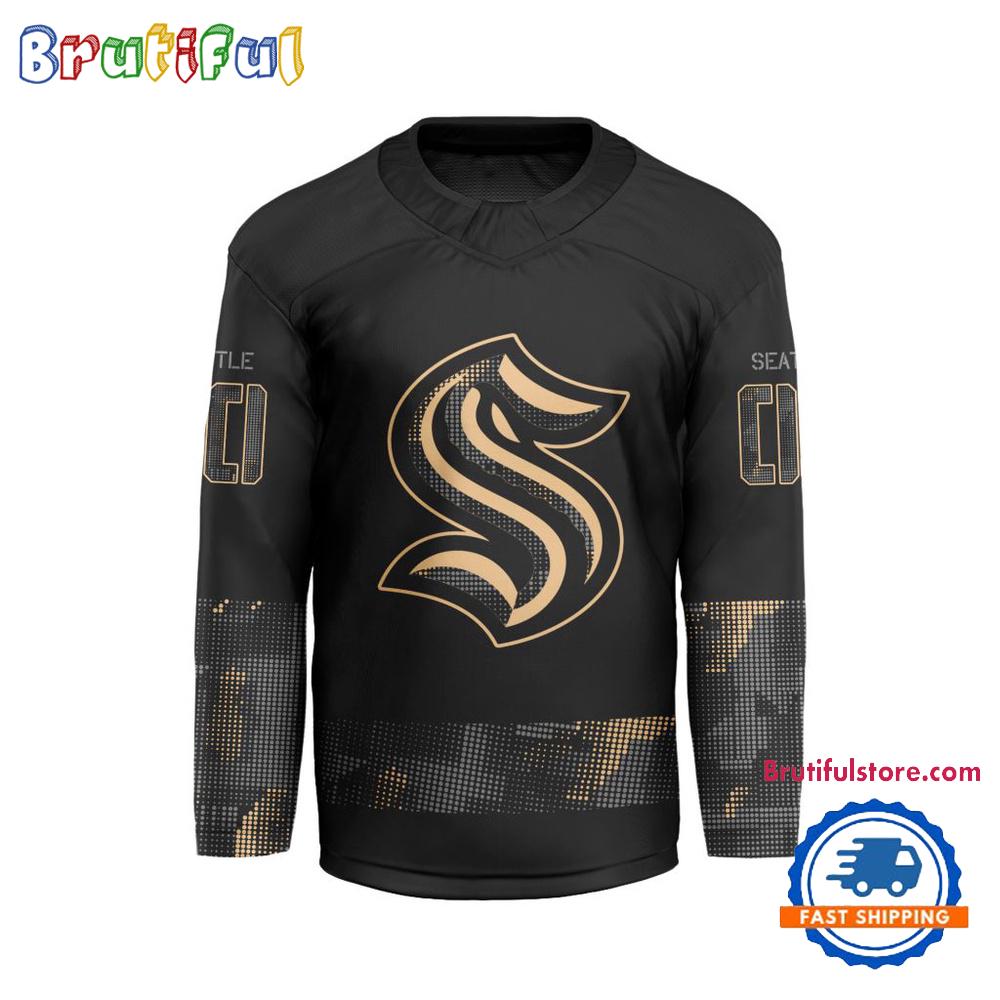 NHL Seattle Kraken Military Appreciation Design Hockey Jersey