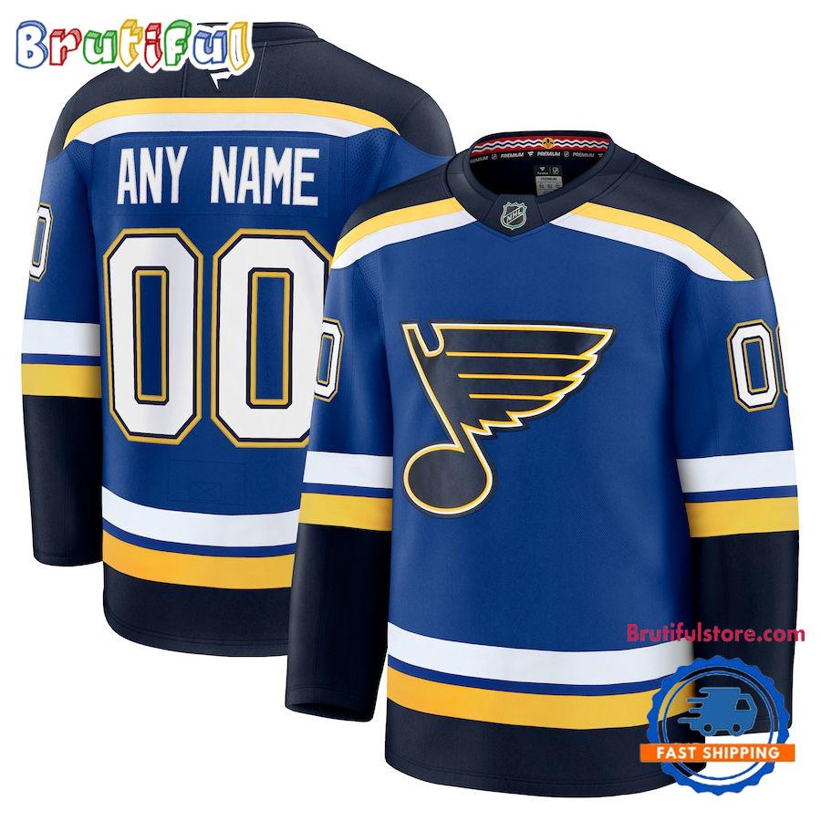 NHL St. Louis Blues Home Premium Custom Hockey Jersey