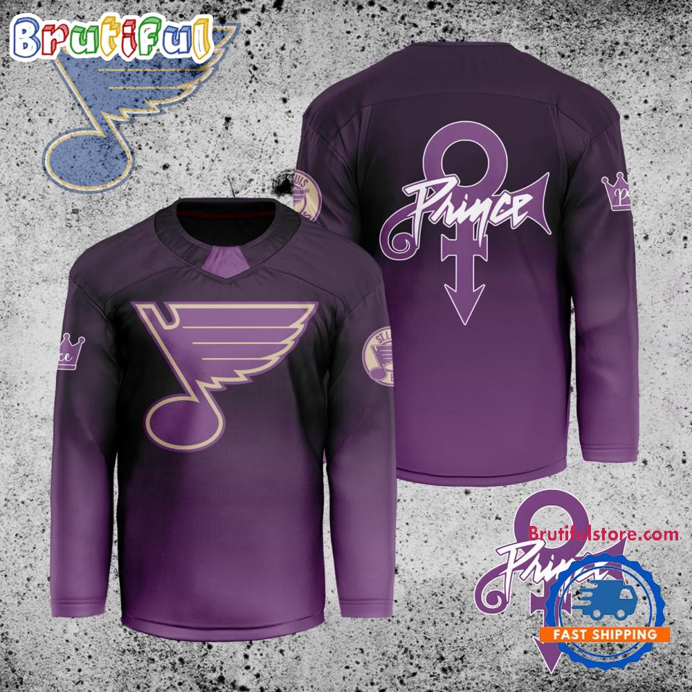 NHL St. Louis Blues Personalized Prince Night Hockey Jersey