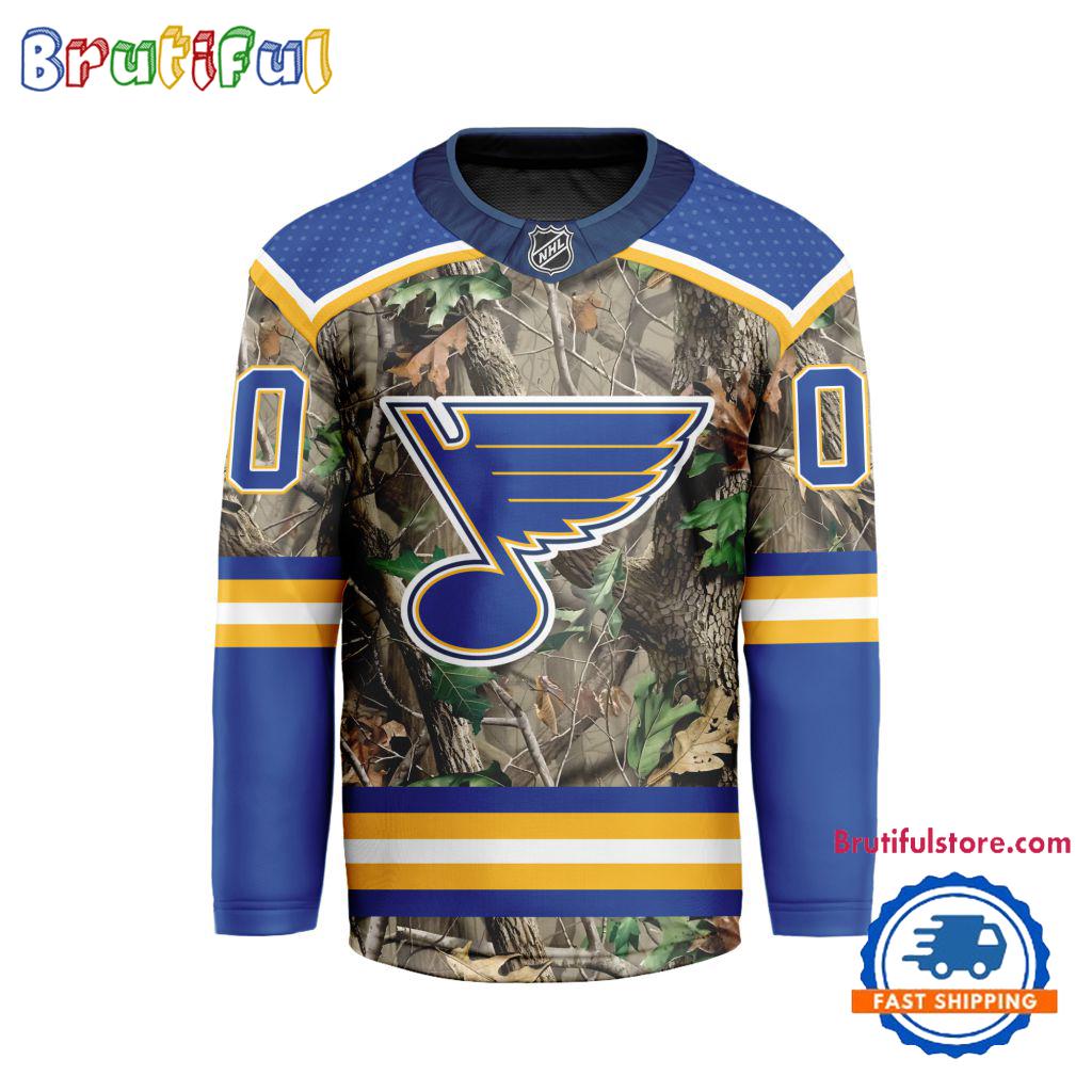 NHL St. Louis Blues Special Realtree Camo Hunting Hockey Jersey