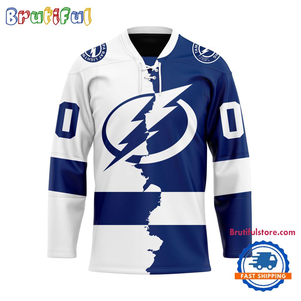NHL Tampa Bay Lightning Home Mix Away New Design Hockey Jersey