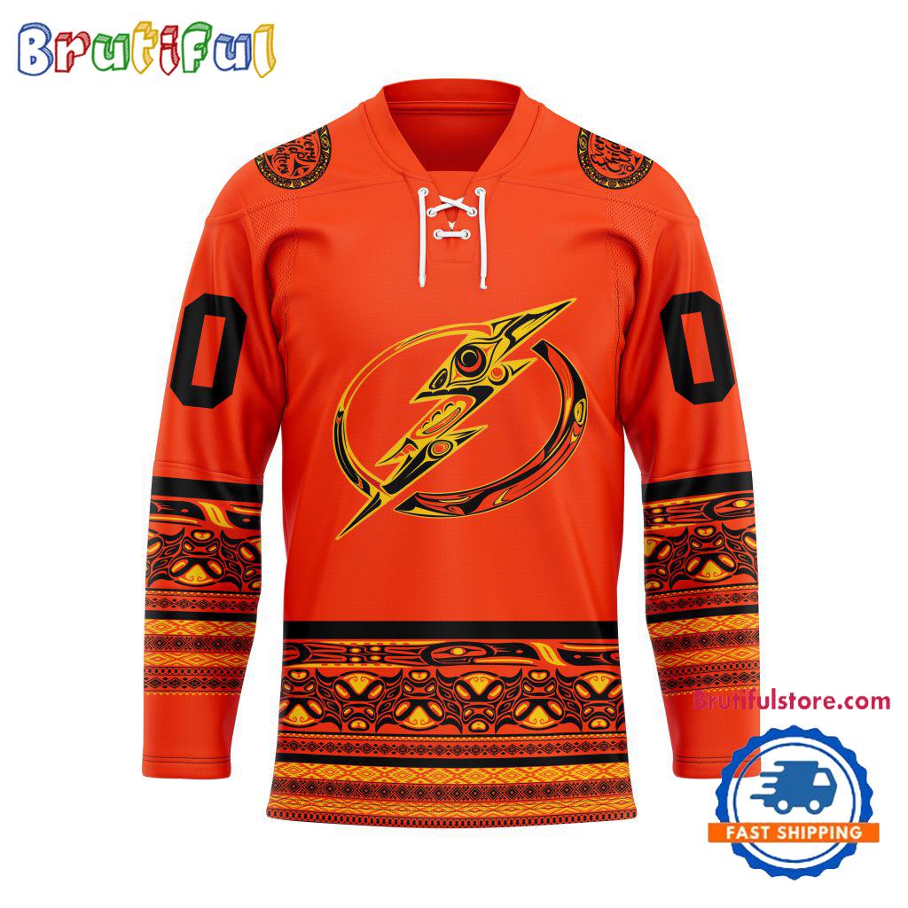 NHL Tampa Bay Lightning National Day For Truth And Reconciliation Design Hockey Jersey, Sport Jersey Shirt