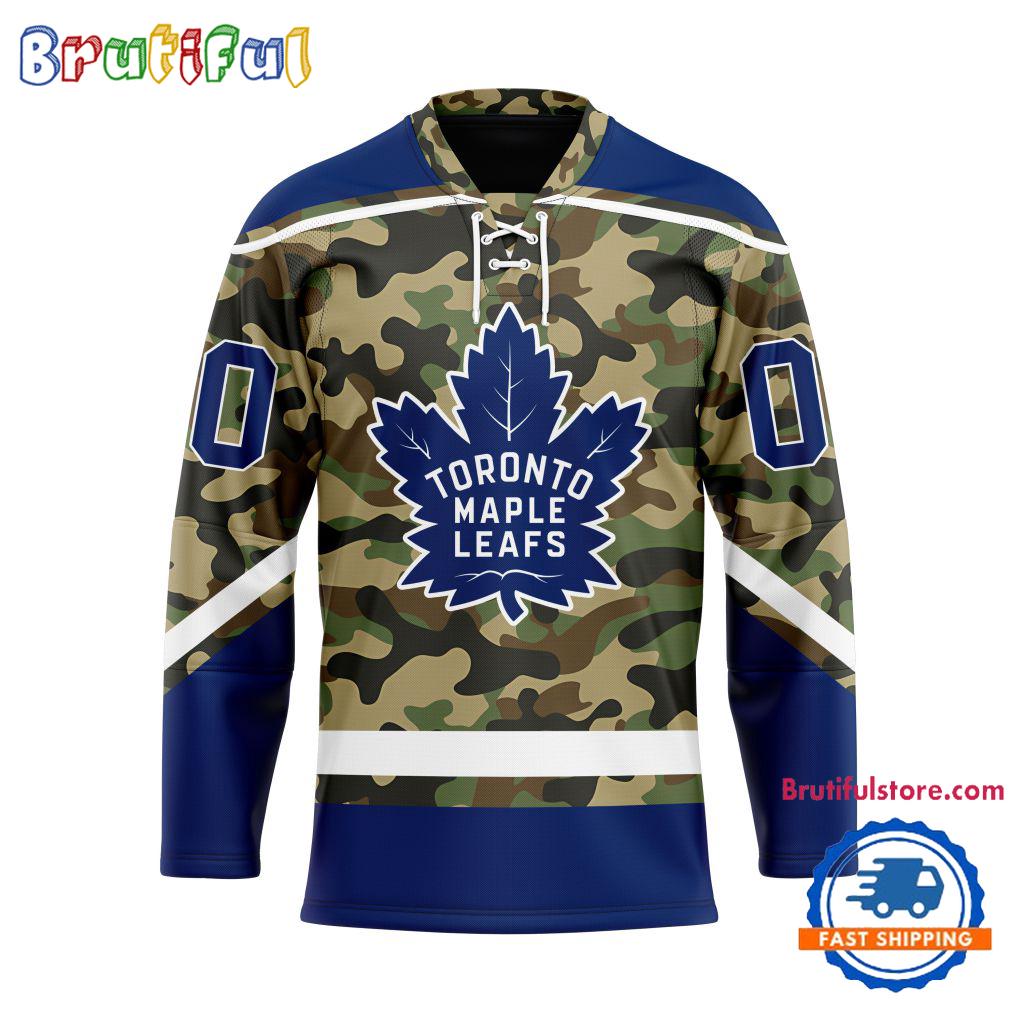 NHL Toronto Maple Leafs Camo Veterans Custom Hockey Jersey