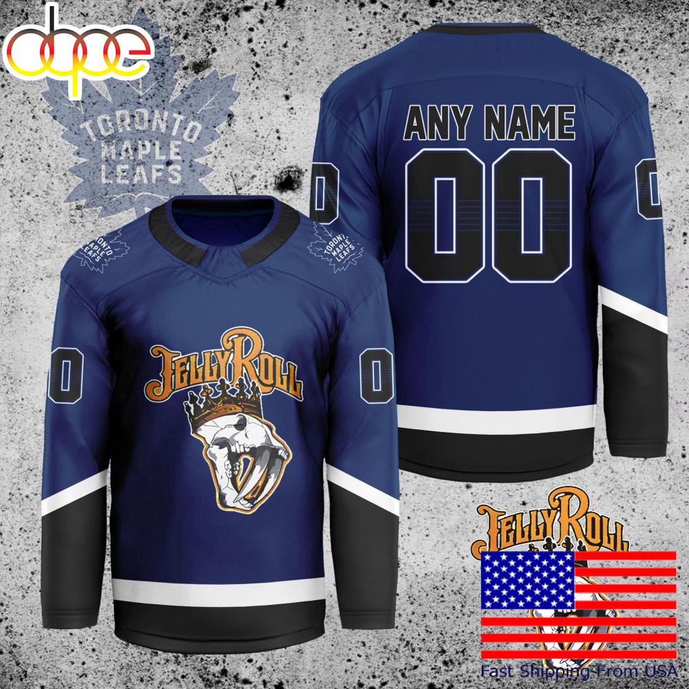 NHL Toronto Maple Leafs Jelly Roll Custom Hockey Jersey