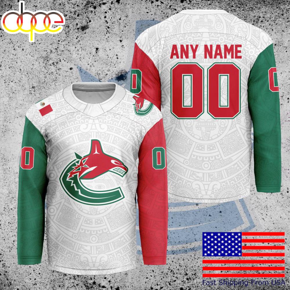 NHL Vancouver Canucks Mexican Heritage Custom Hockey Jersey