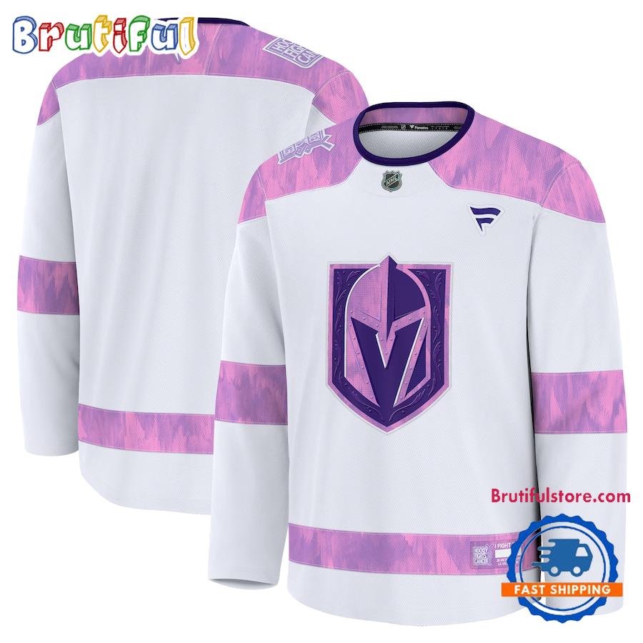 NHL Vegas Golden Knights 2024 Hockey Fights Cancer Practice Jersey Shirt