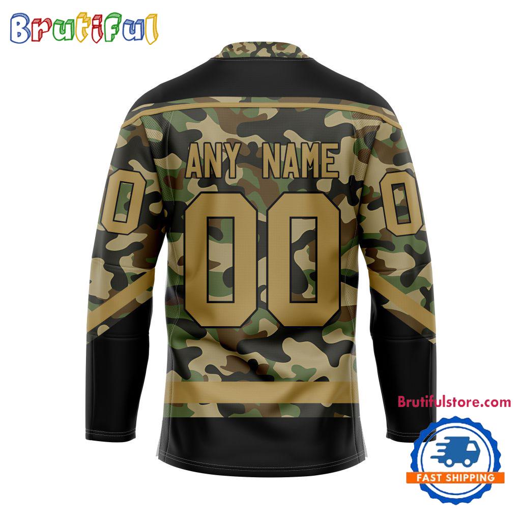 NHL Vegas Golden Knights Camo Veterans Custom Hockey Jersey