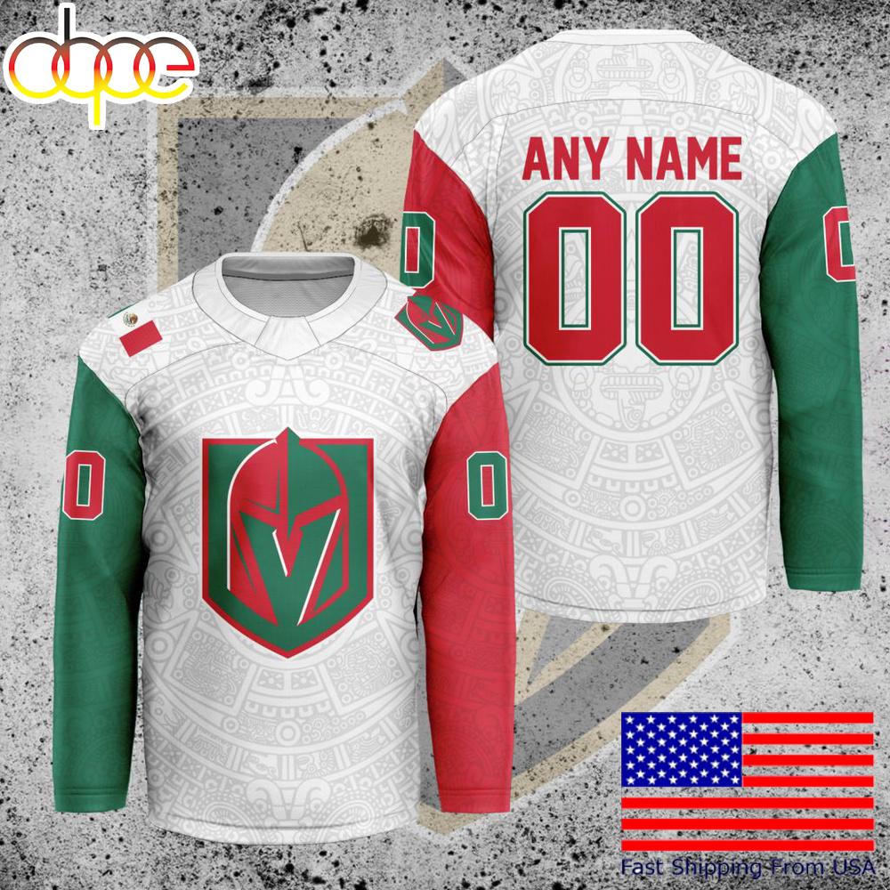 NHL Vegas Golden Knights Mexican Heritage Custom Hockey Jersey