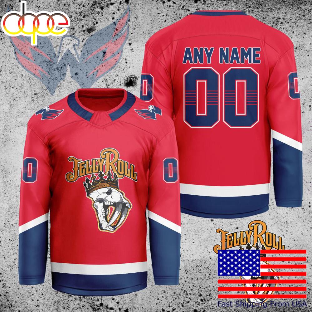 NHL Washington Capitals Jelly Roll Custom Hockey Jersey
